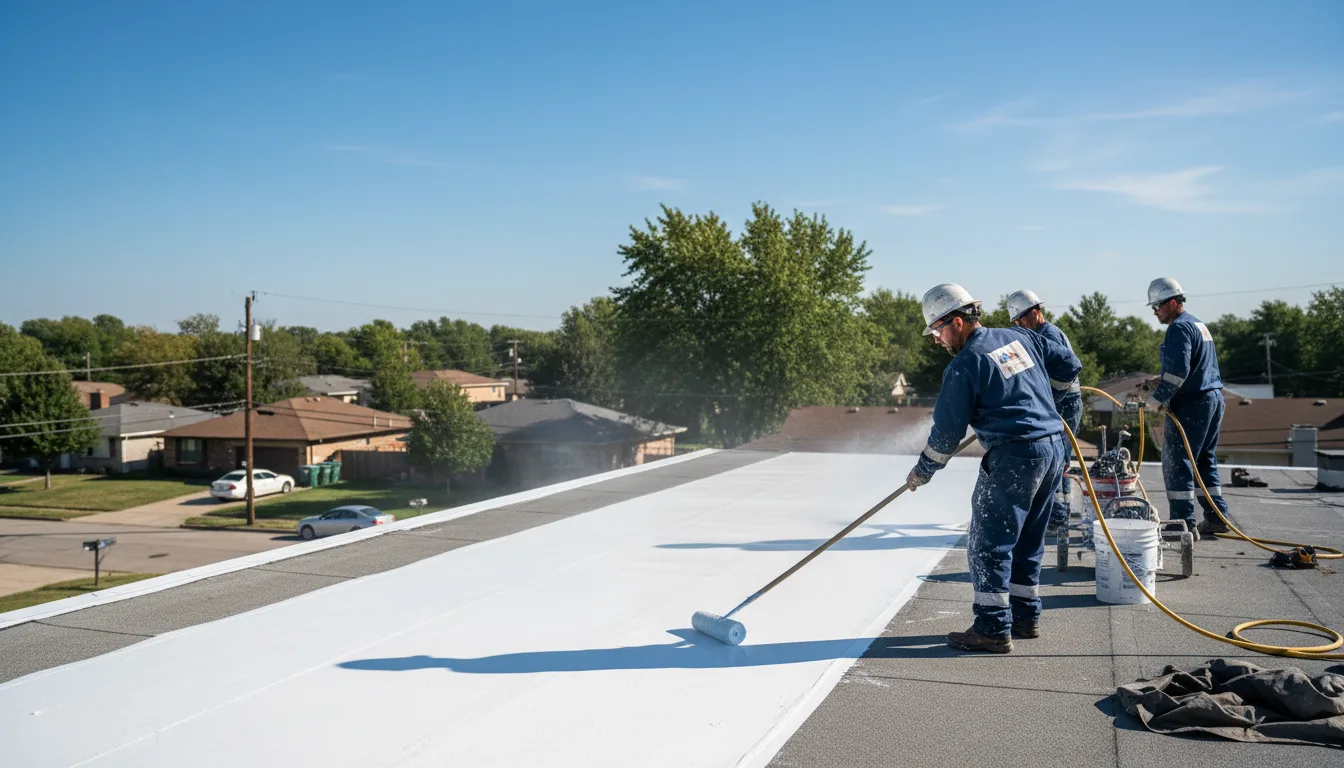 Commercial roof coating in Runnells, IA near me
